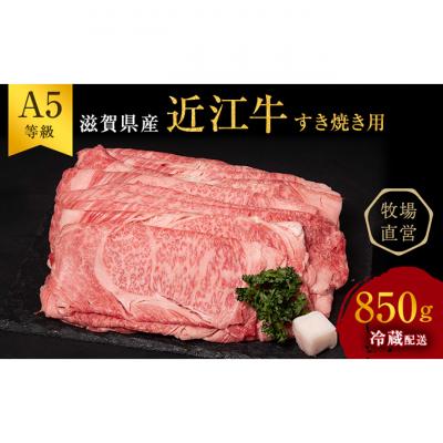 ふるさと納税 豊郷町 [近江牛 西川畜産]A5ランク雌牛 すき焼用 約850g