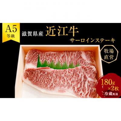 ふるさと納税 豊郷町 [近江牛 西川畜産]A5ランク雌牛 サーロインステーキ180g×2