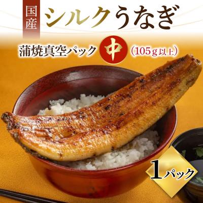 ふるさと納税 岡谷市 シルクうなぎ蒲焼パック 中(105g以上)×1パック