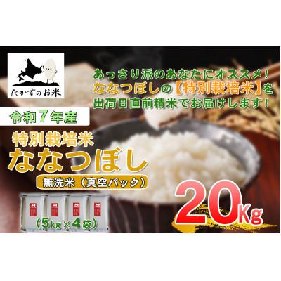 ふるさと納税 鷹栖町 令和7年産「特別栽培米 ななつぼし(無洗米)」真空