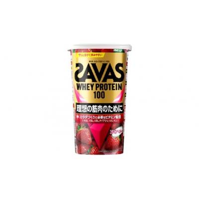 ふるさと納税 倉敷市 明治 ザバス ホエイプロテイン100 ストロベリー[280g 1個] SAVAS プロテイン
