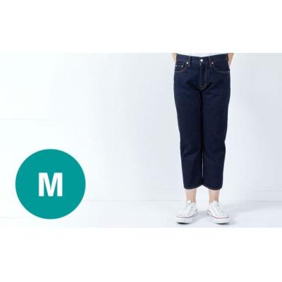 ふるさと納税 倉敷市 [Mサイズ]甘織デニムボーイフレンドアンクル丈パンツ 73388 DEEPBLUEワンウォッシュ