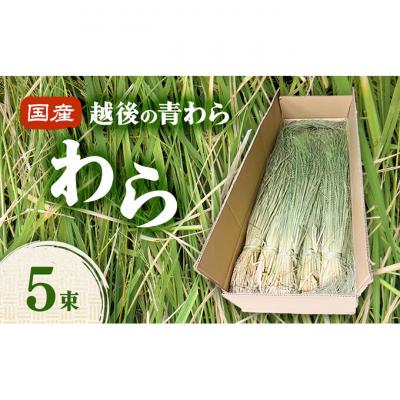 ふるさと納税 新潟市 国産越後の青刈り わら5束