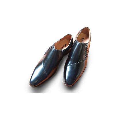 ふるさと納税 新潟市 0322牛革 サイドレースビジネスシューズ5502BL サイズ25.0cm