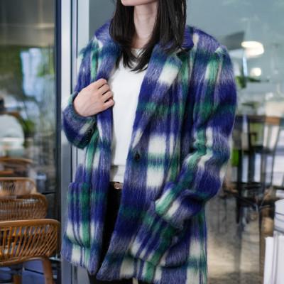 ふるさと納税 羽島市 ビッグチェックコート[レディース]