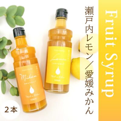 ふるさと納税 松山市 愛媛県産フルーツシロップ2本セット[みかん・レモネード](簡易箱入り)