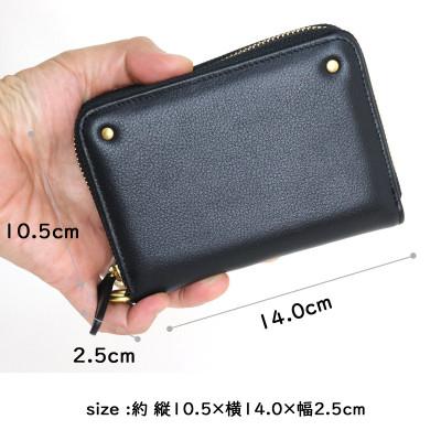 ふるさと納税 篠栗町 二つ折り財布 牛革 ミドルサイズ ラウンドジップ Dカン付 レザーウォレット |  | 03