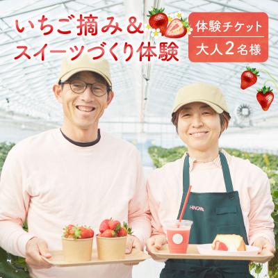 ふるさと納税 南越前町 いちご摘み&amp;スイーツづくり体験券 2名様分