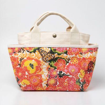 ふるさと納税 八重瀬町 [琉球帆布]お散歩バッグ / 紅型バタフライ