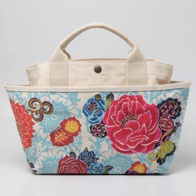 ふるさと納税 八重瀬町 [琉球帆布]お散歩バッグ / 紅型ブルー