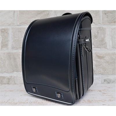 ふるさと納税 坂戸市 創業1955年 林カバン店オリジナルキューブランドセル 紺/ライトブルーステッチ(男の子)