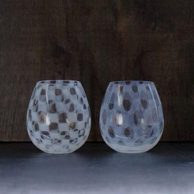 ふるさと納税 墨田区 「すみだモダン」廣田硝子 花蕾 大正浪漫 水玉・市松ペア