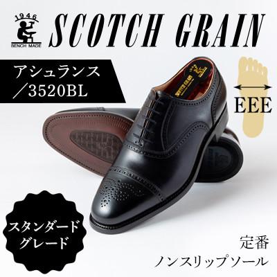 ふるさと納税 墨田区 スコッチグレイン「アシュランス」 No.3520 ブラック 24.5cm EEE 紳士靴