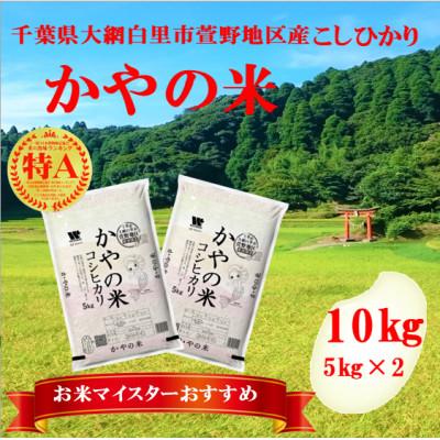 ふるさと納税 大網白里市 [令和6年産][特A評価]10kg(5kg×2袋)千葉県大網白里市かやの地区産「コシヒカリ 」