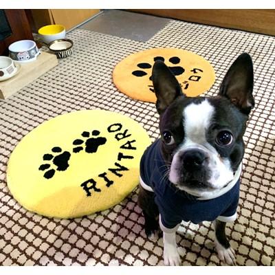 ふるさと納税 南丹市 お名前入り 肉球マット 45cm円形