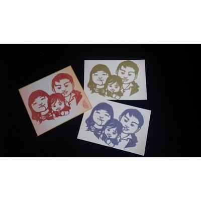 ふるさと納税 南丹市 似顔絵切り絵 寸松庵サイズ