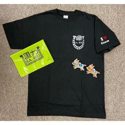 ふるさと納税 栗東市 馬グッズ Tシャツ1枚Lサイズ&amp;クリップマグネット2個&amp;馬力袋