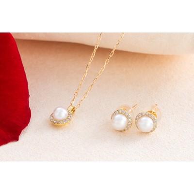 ふるさと納税 鳥羽市 アコヤ真珠ピアス&amp;ペンダントセット(Q-60)