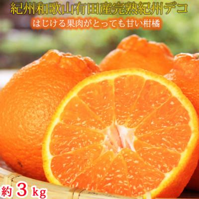 ふるさと納税 上富田町 [上富田町]果肉プリプリ! 完熟紀州デコ(不知火) 約3kg