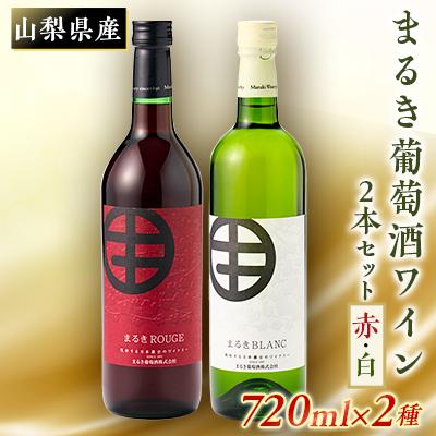 ふるさと納税 山梨県 山梨の地ワイン2本セット(まるき葡萄酒 赤白