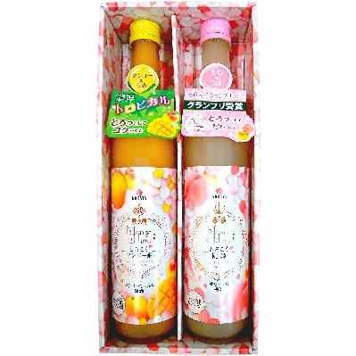ふるさと納税 上富田町 相性ぴったりの果実梅酒“姫シリーズ"和歌山県産とろこく梅酒2本ギフトセット(桃姫&amp;マンゴー姫)