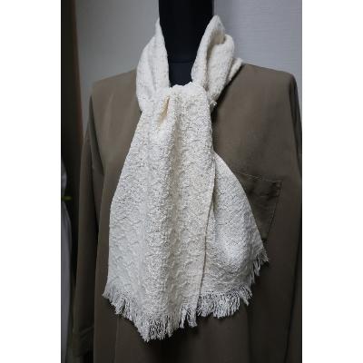 ふるさと納税 彦根市 綿畑からそのまんま 年中使えるマフラー(小) 白