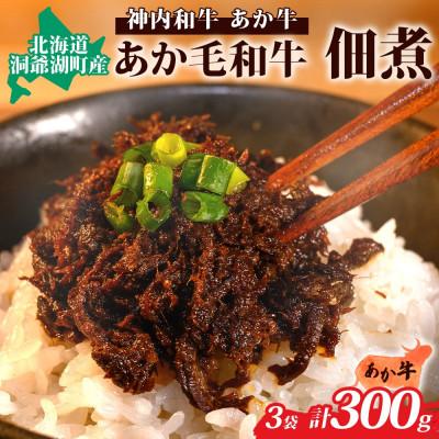 ふるさと納税 洞爺湖町 北海道産 あか毛和牛 佃煮 100g×3袋 神内和牛あか