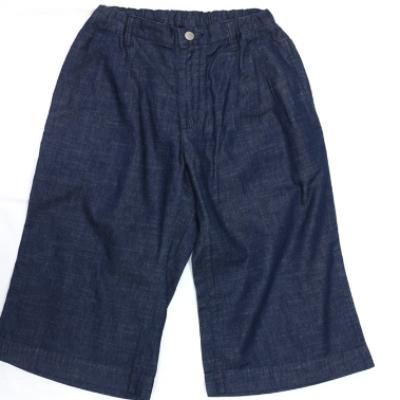 ふるさと納税 府中市 デニムキュロットパンツ(Mサイズ/インディゴ)