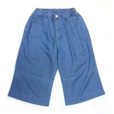 ふるさと納税 府中市 デニムキュロットパンツ(LLサイズ/ブルー)