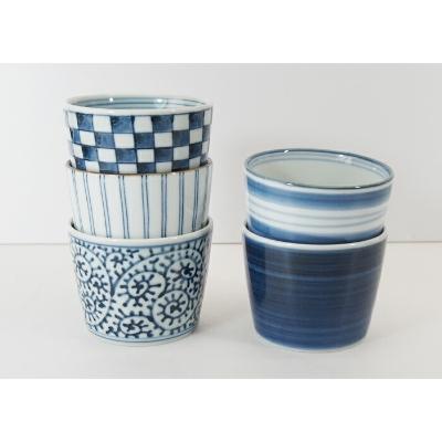 ふるさと納税 長崎県 【波佐見焼】そばちょこ・カップ 藍屋 (8×6.5cm 5柄5個組)【西海陶器】 1 31854 |  | 01
