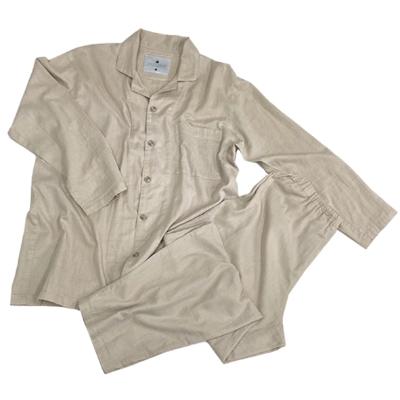 ふるさと納税 和泉市 [シングル]プレミアムガーゼ掛け布団カバー&amp;パジャマ(男女兼用Lサイズ)色:シャンパンベージュ