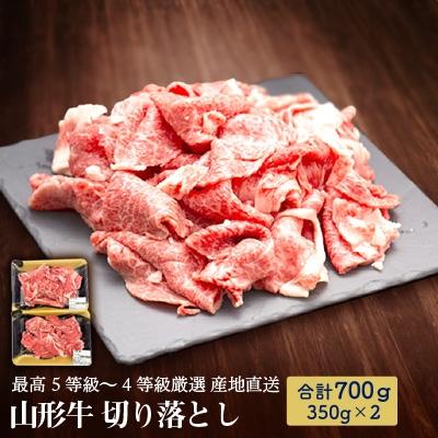 ふるさと納税 新庄市 [産地直送 山形牛]最高5等級〜4等級厳選 切り落とし 700g