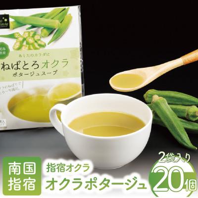 ふるさと納税 指宿市 オクラポタージュスープ(2食入)×20セット (022-1202)