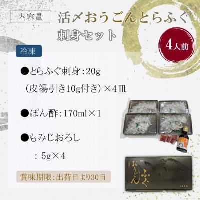 ふるさと納税 松浦市 活〆おうごんとらふぐ刺身4人前セット_3
