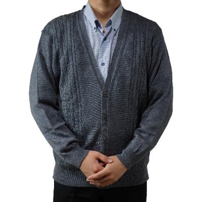 ふるさと納税 大和高田市 メンズニット カーディガン グレー LL寸 15160