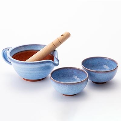 ふるさと納税 新庄市 伝統工芸「新庄東山焼」すり鉢と湯呑2客セット