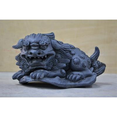 ふるさと納税 平群町 瓦職人手作り 「唐獅子」の隅蓋