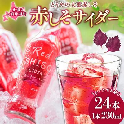 ふるさと納税 洞爺湖町 北海道 赤しそサイダー 230ml 24本 炭酸 ピュアフーズとうや 洞爺湖町
