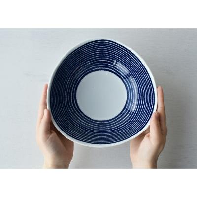 ふるさと納税 長崎県 【波佐見焼】φ20×6cm多用鉢5個組藍染駒筋【西海