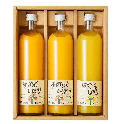 ふるさと納税 有田市 伊藤農園の100%ピュアジュース750ml×3本ギフトセット