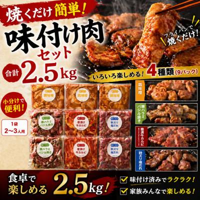 ふるさと納税 大野城市 焼くだけ簡単!味付け肉セット《合計2.5kg》 | 