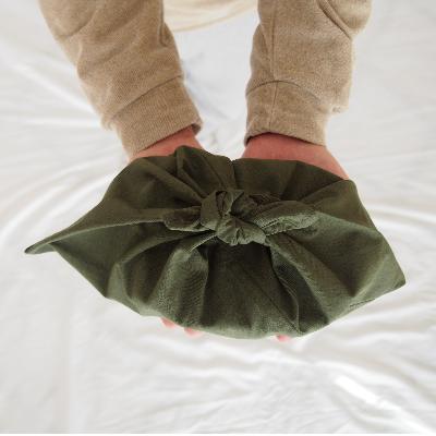 ふるさと納税 田原本町 あづま袋 Sサイズ 1セット/カラー カーキ/お弁当袋に。