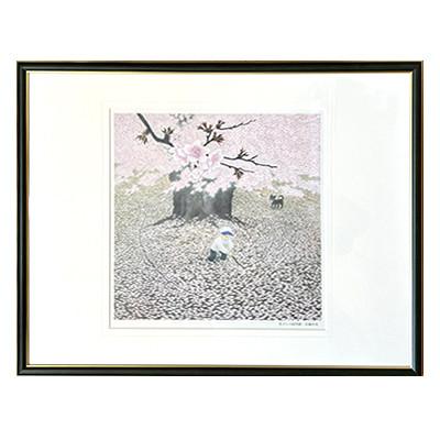 ふるさと納税 佐野市 安藤勇寿「花びらの画用紙」額入画(大) | 