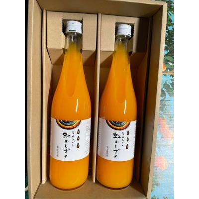 ふるさと納税 有田川町 栽培期間中農薬除草剤不使用 ストレート有田みかんジュース「虹のしずく」720mlx2本ギフトセット
