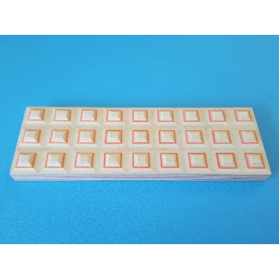 ふるさと納税 芦別市 PLYWOOD laboratory Paper-Wood トレイ「grid」(オレンジ)
