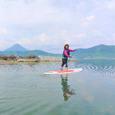 ふるさと納税 指宿市 [池田湖でアクティビティ体験]サップ ペアチケット(45分間) えぷろんはうす池田