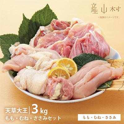 ふるさと納税 産山村 天草大王もも・むね・ささみセット