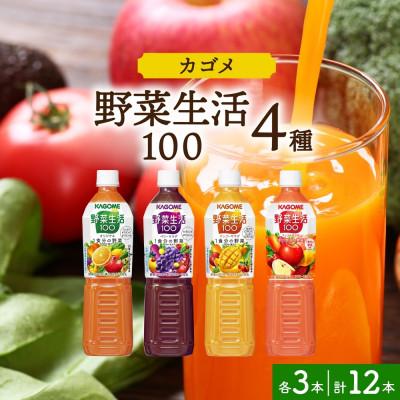 ふるさと納税 那須塩原市 カゴメ 野菜生活100 スマートPET 720ml 4種 各3本 計12本 那須塩原市