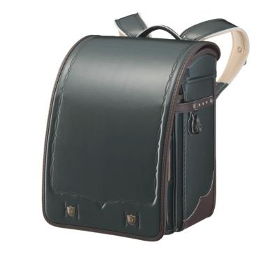 ふるさと納税 坂戸市 創業1955年 林カバン店オリジナル トラディショナルキューブランドセル グリーン/ボルドーコンビ