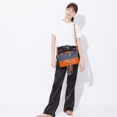ふるさと納税 豊岡市 豊岡鞄　anti-mode style QUILT 2Way SD(キャメル)の画像